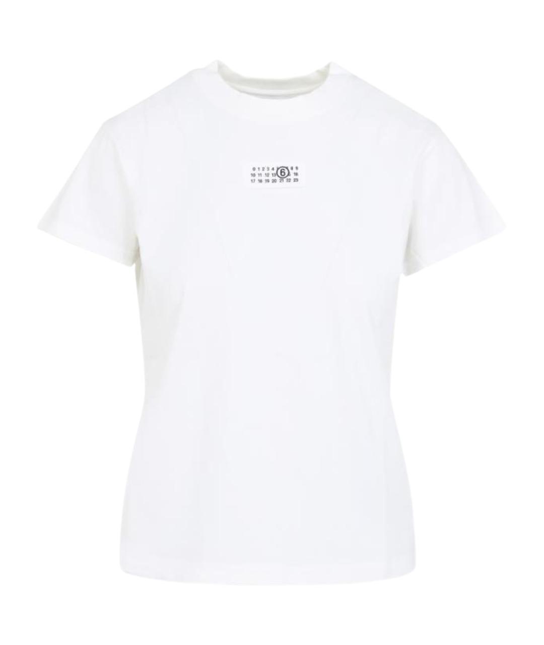 MM6 MAISON MARGIELA Белая хлопковая футболка, фото 1