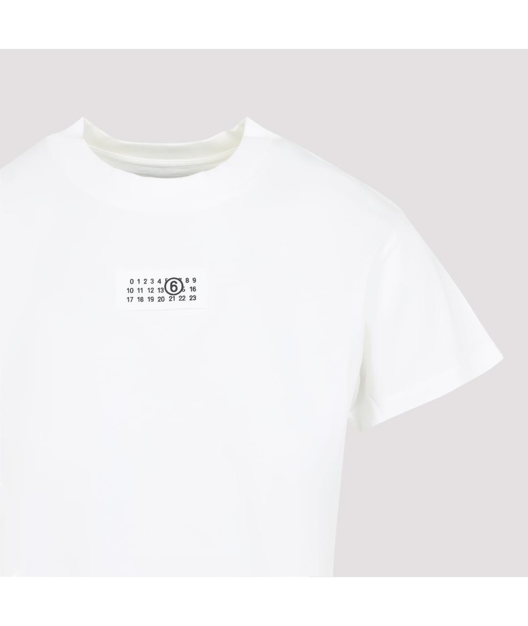 MM6 MAISON MARGIELA Белая хлопковая футболка, фото 5