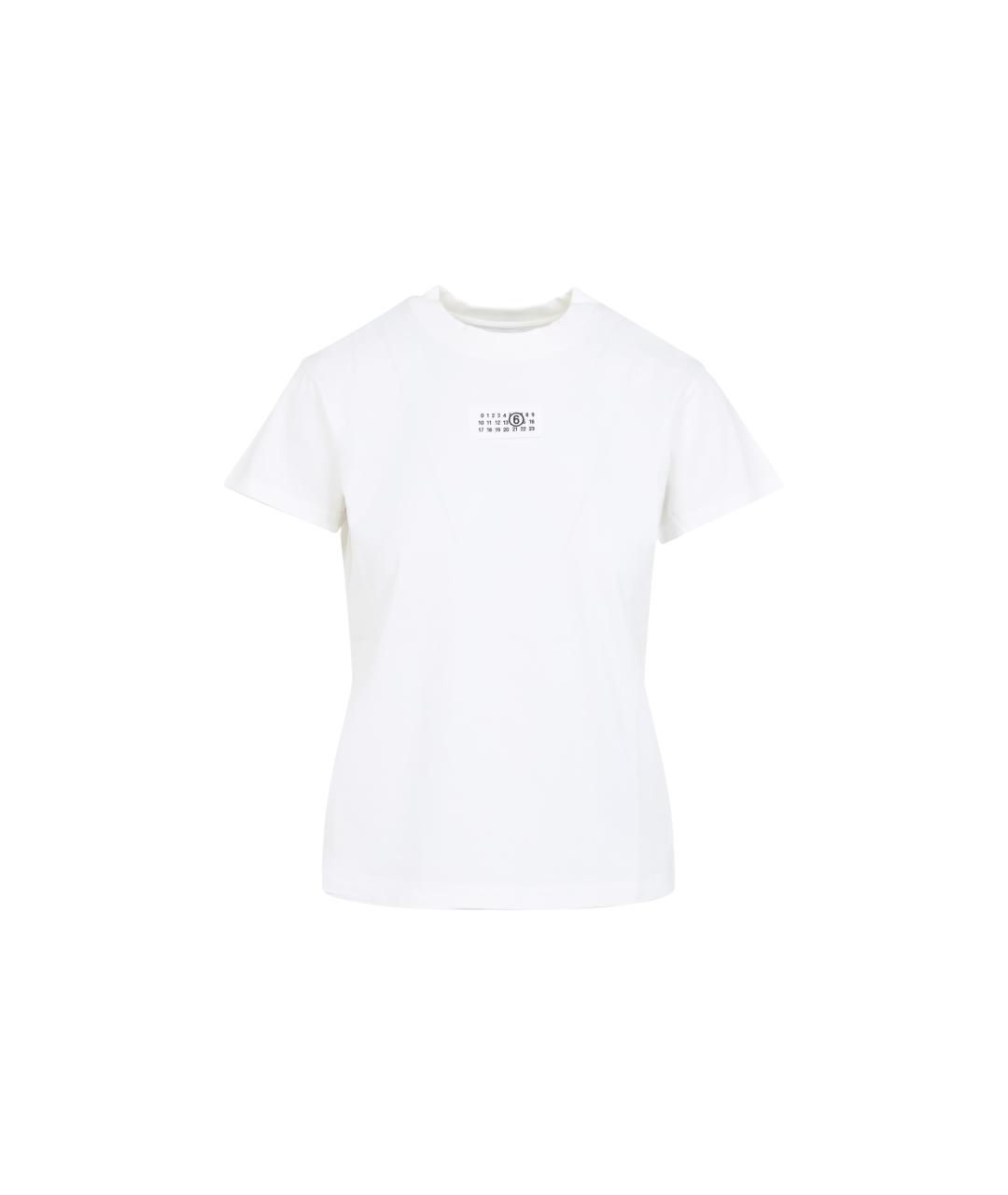 MM6 MAISON MARGIELA Белая хлопковая футболка, фото 6