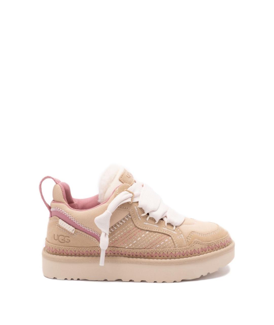 UGG Бежевые нубуковые кроссовки, фото 1