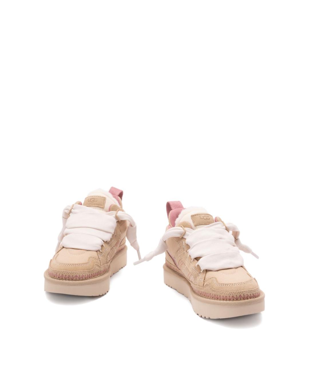 UGG Бежевые нубуковые кроссовки, фото 2