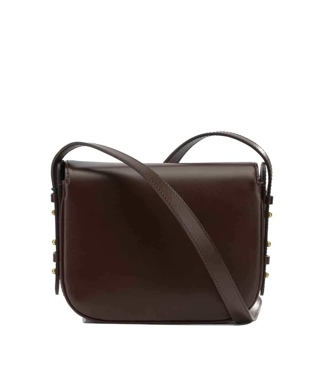 SOEUR Коричневая кожаная сумка через плечо, фото 3
