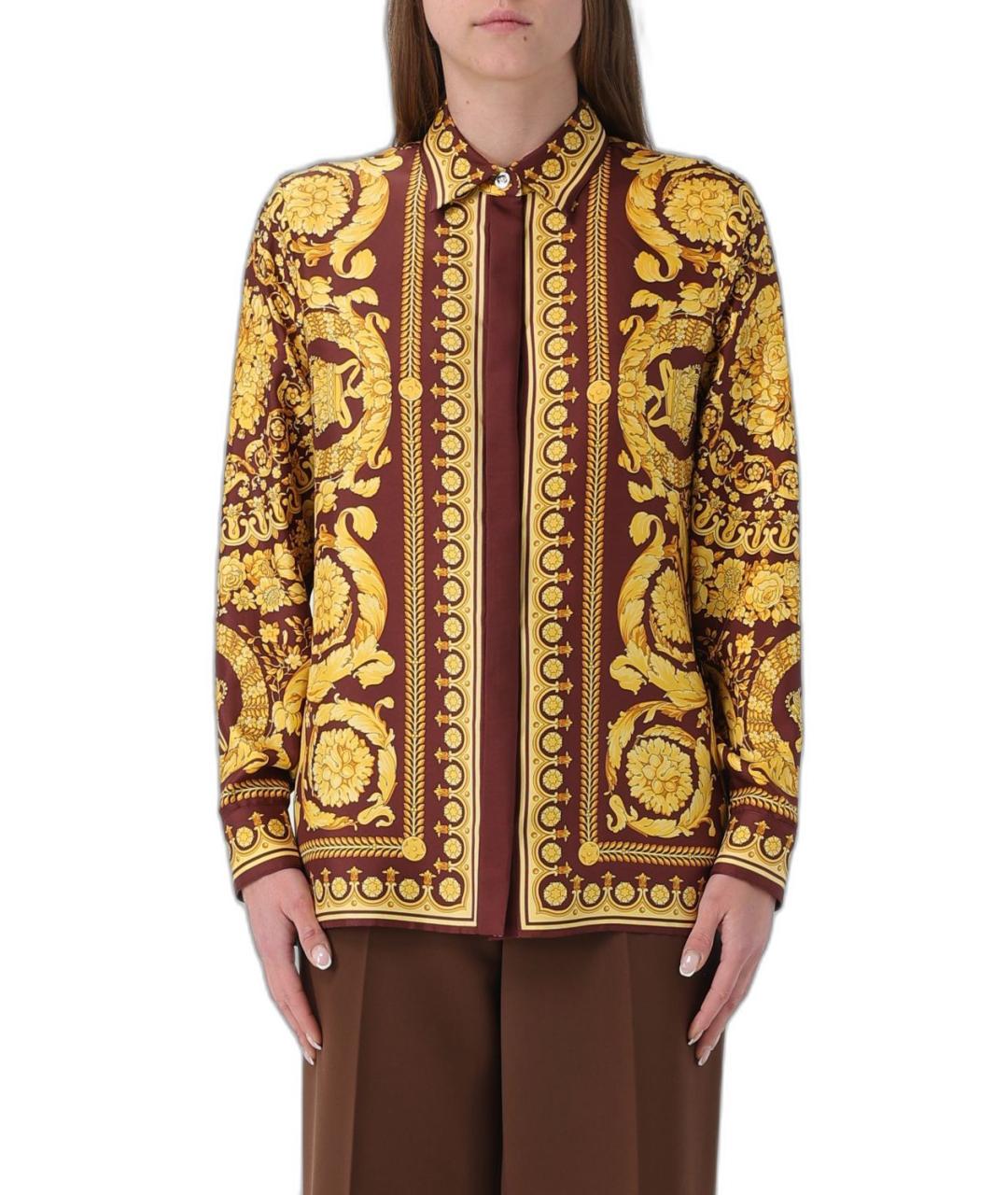 VERSACE Мульти шелковая рубашка, фото 1