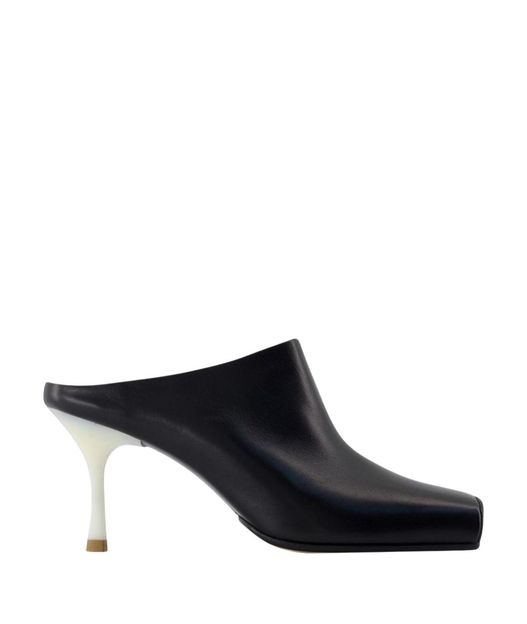 MM6 MAISON MARGIELA Черные кожаные сандалии, фото 1