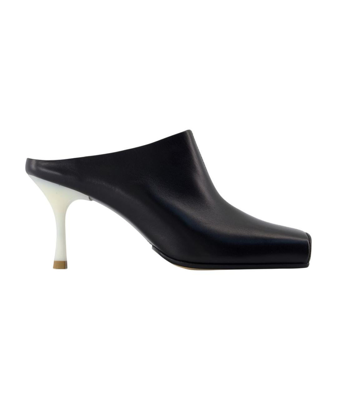 MM6 MAISON MARGIELA Черные кожаные сандалии, фото 3