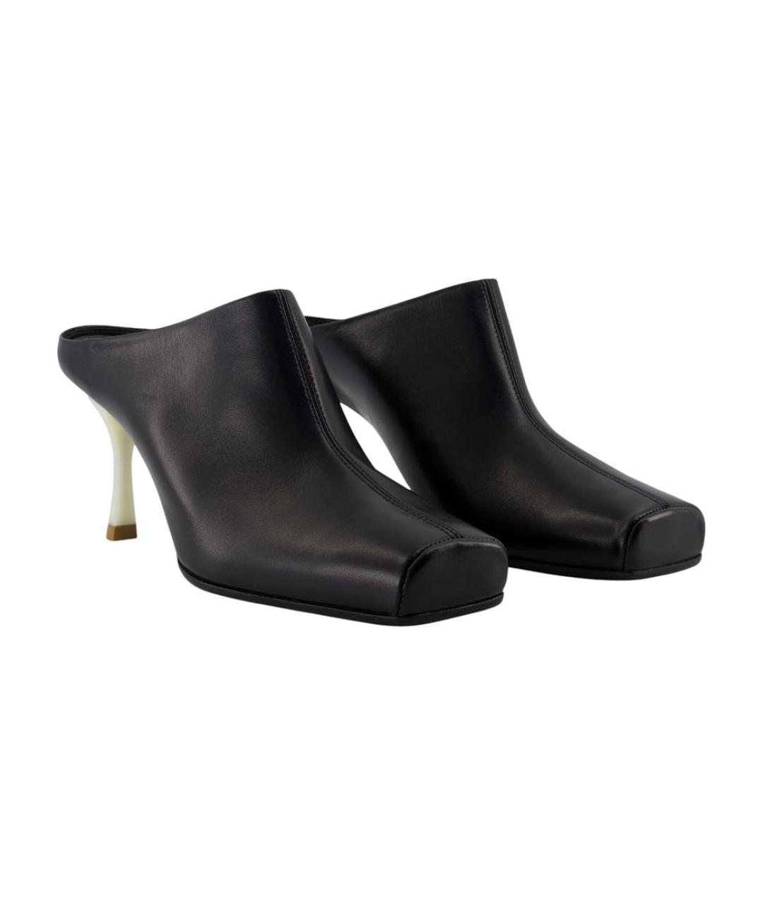 MM6 MAISON MARGIELA Черные кожаные сандалии, фото 2