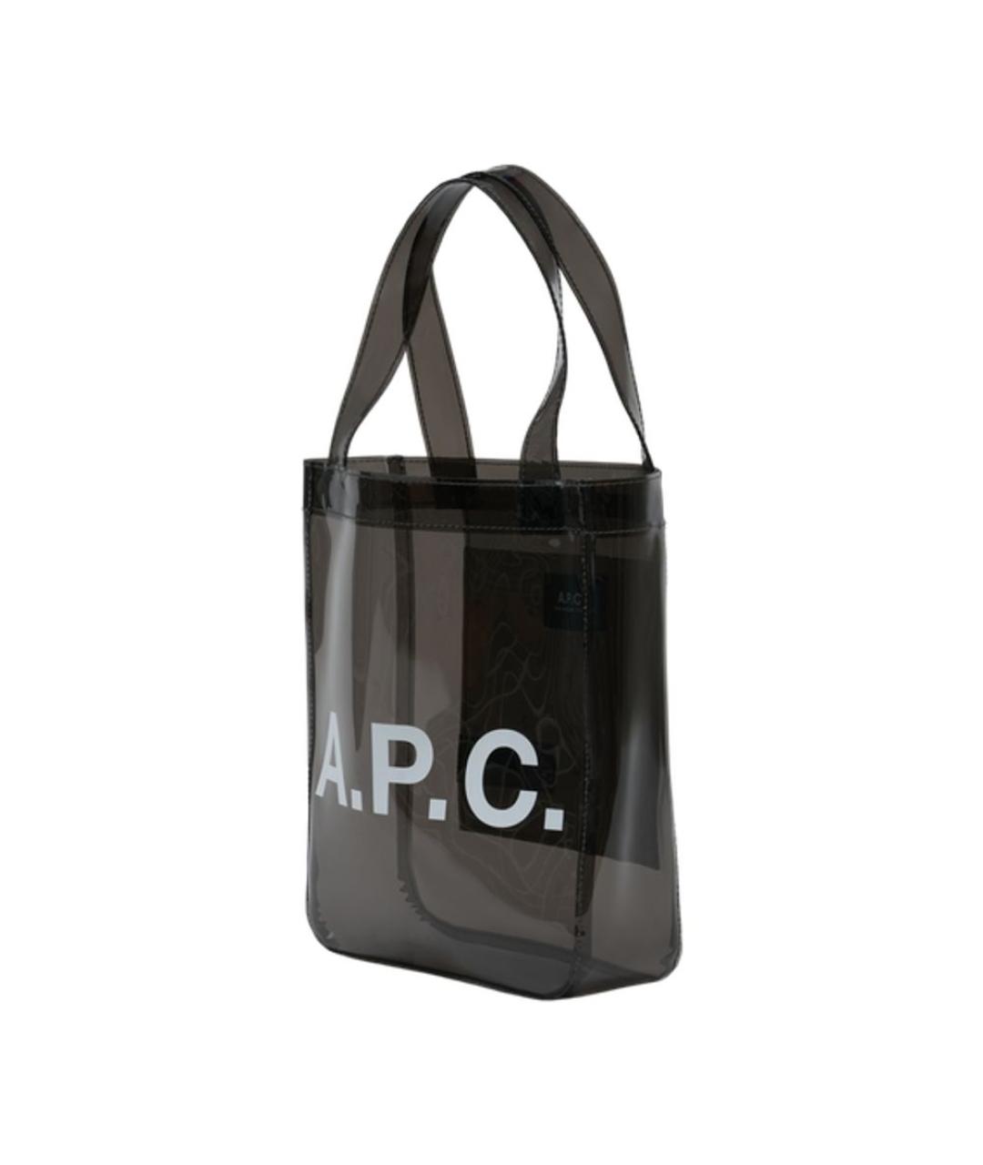 A.P.C. Черная синтетическая сумка тоут, фото 2