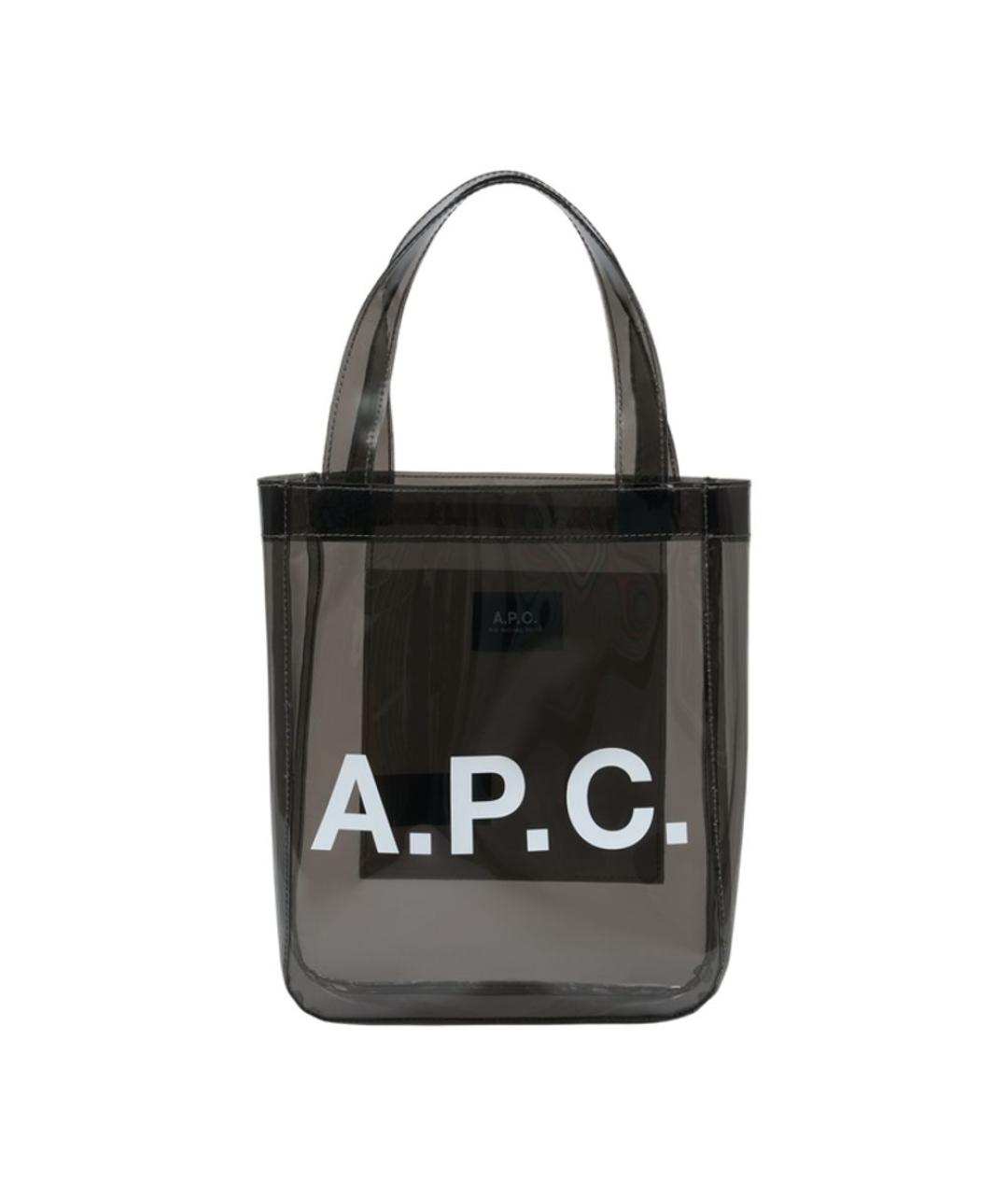 A.P.C. Черная синтетическая сумка тоут, фото 1