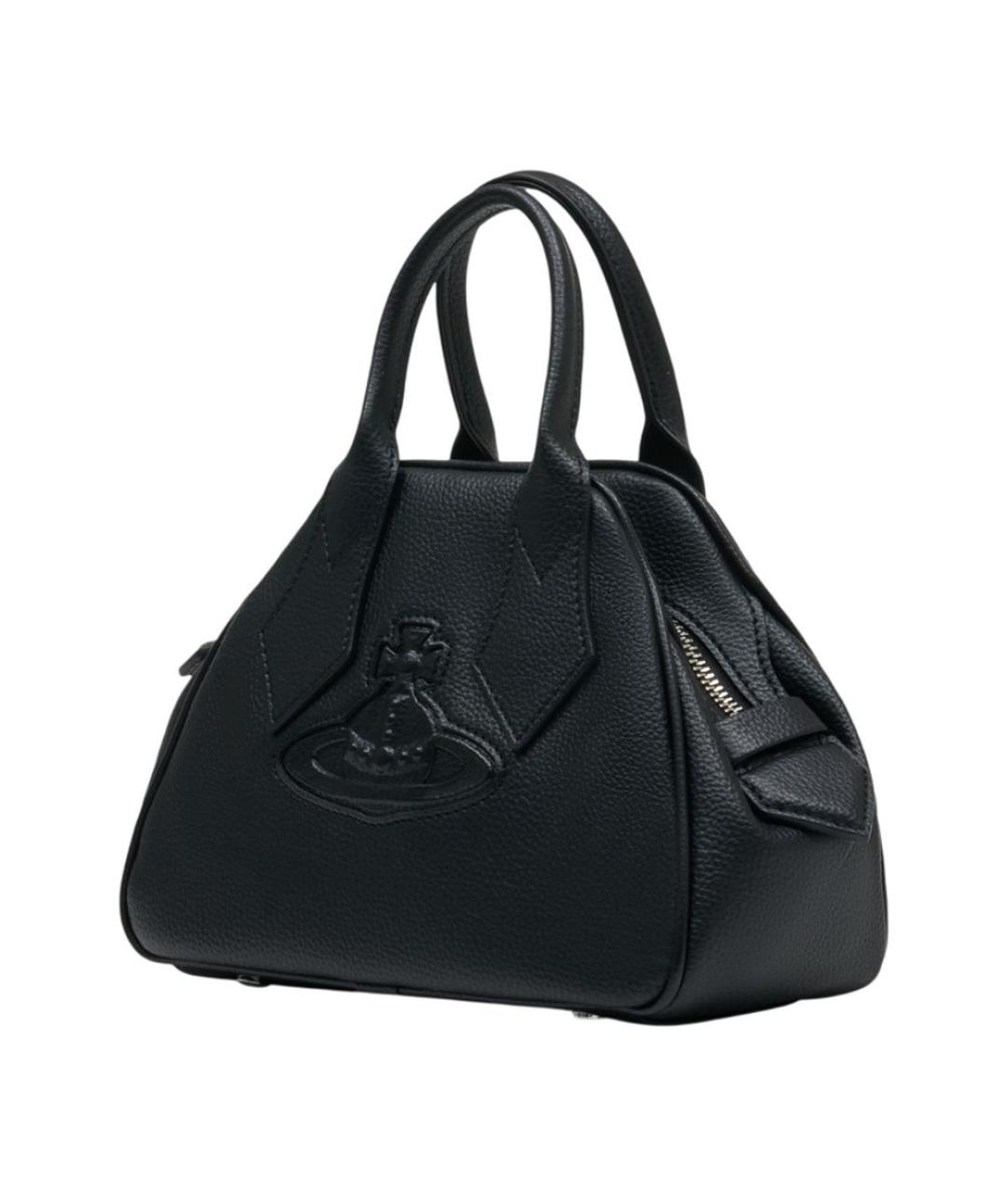 VIVIENNE WESTWOOD Черная синтетическая сумка с короткими ручками, фото 2