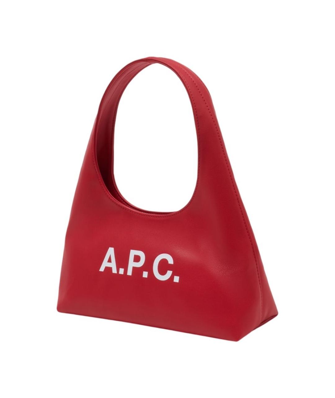 A.P.C. Красная синтетическая сумка через плечо, фото 2