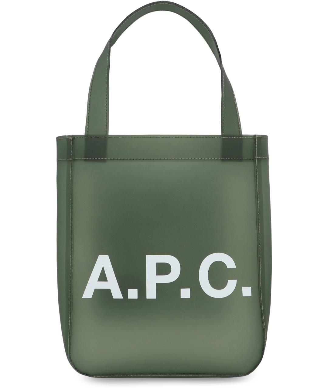 A.P.C. Хаки синтетическая сумка тоут, фото 3