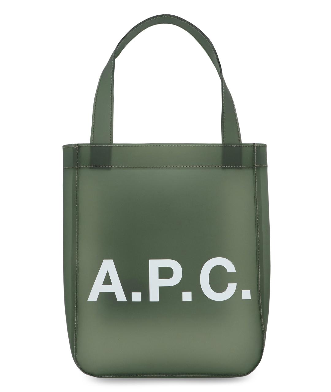 A.P.C. Хаки синтетическая сумка тоут, фото 1
