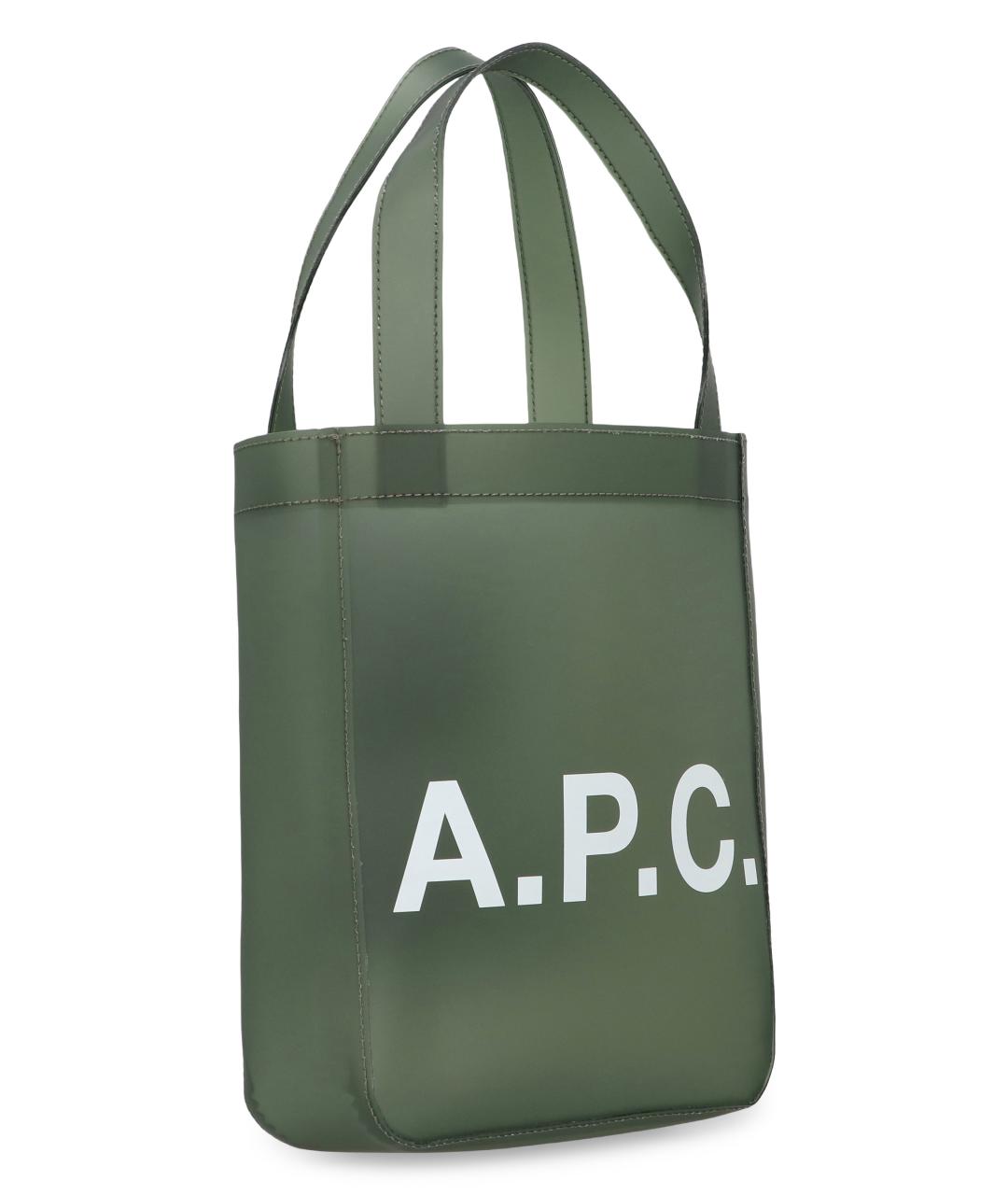 A.P.C. Хаки синтетическая сумка тоут, фото 2