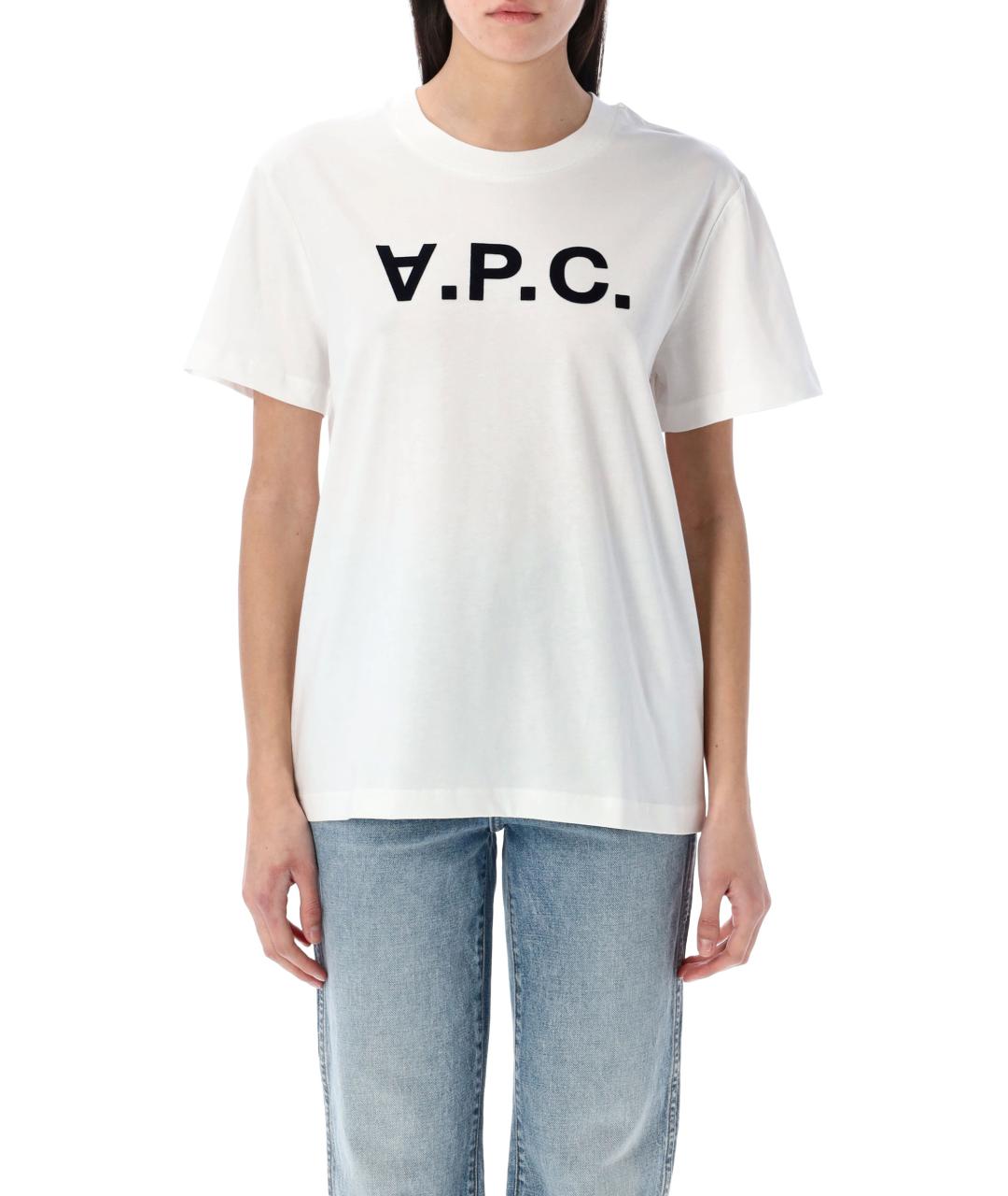 A.P.C. Белая хлопковая футболка, фото 1