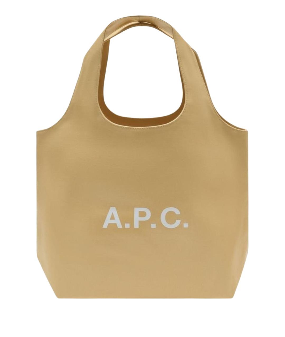 A.P.C. Белая хлопковая сумка тоут, фото 1