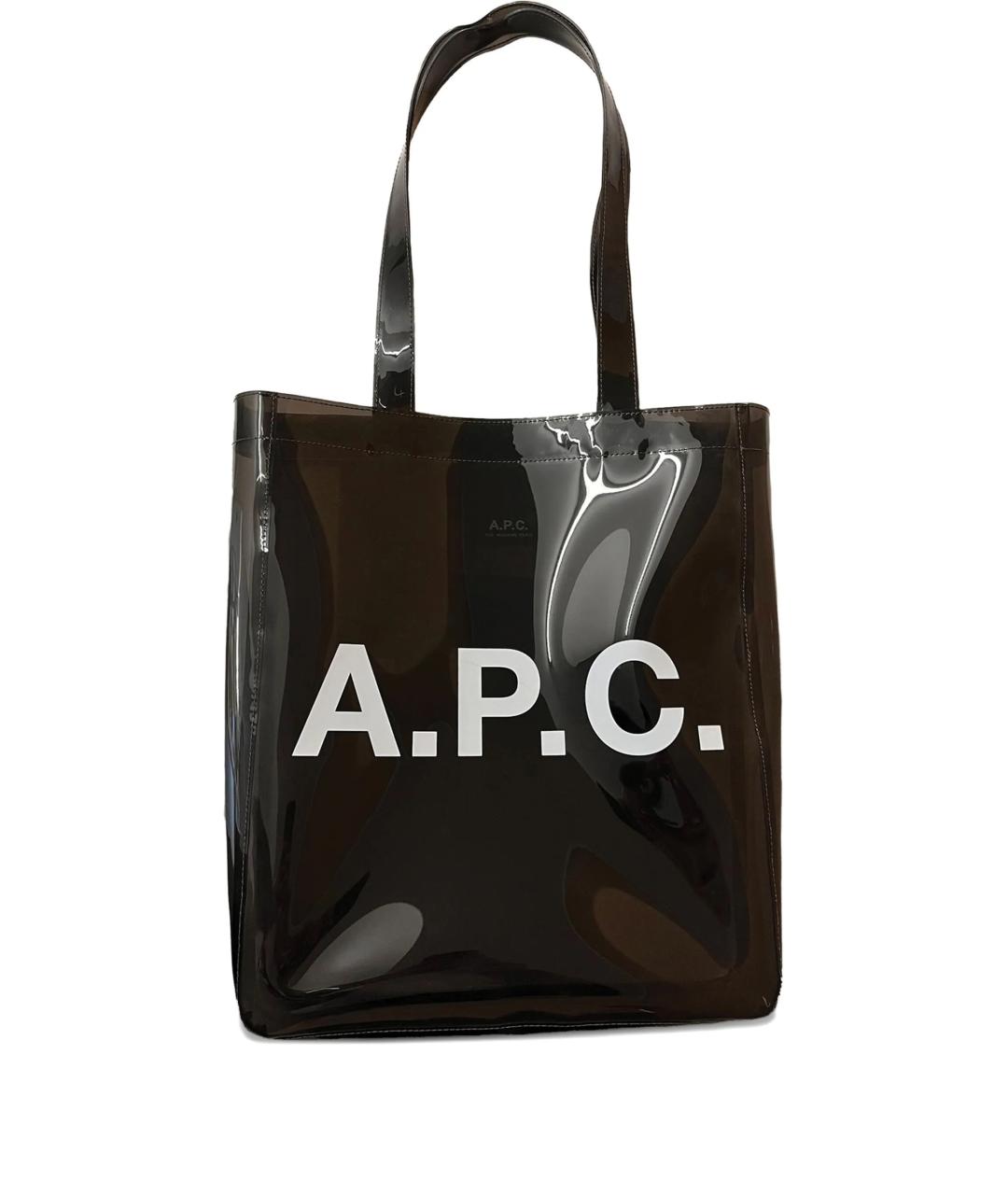 A.P.C. Черная синтетическая сумка тоут, фото 1