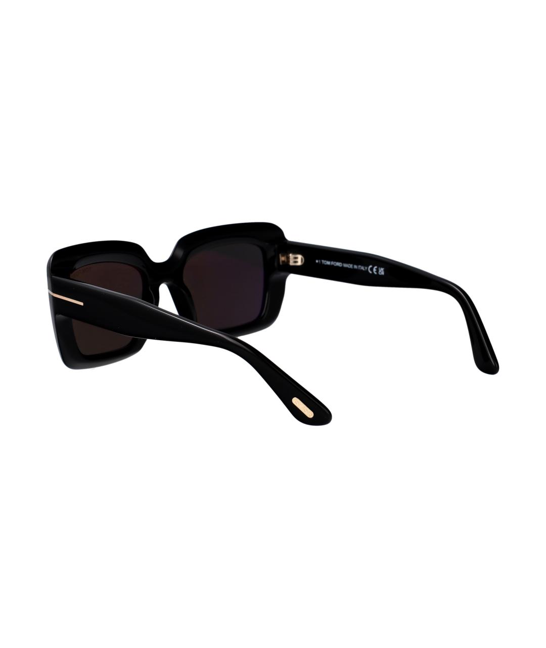 TOM FORD Черные пластиковые солнцезащитные очки, фото 4
