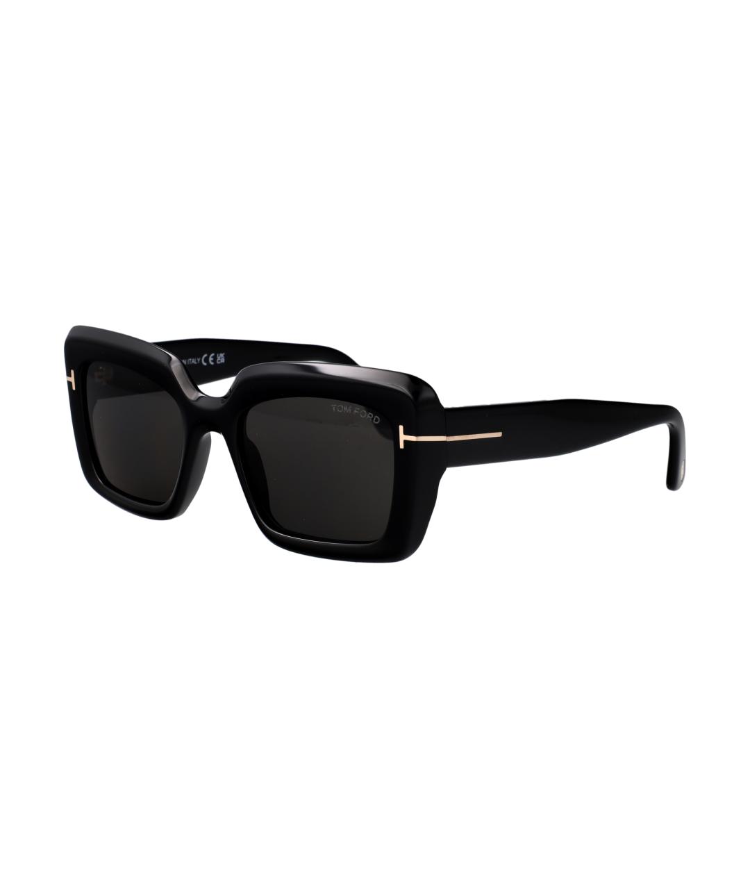 TOM FORD Черные пластиковые солнцезащитные очки, фото 1