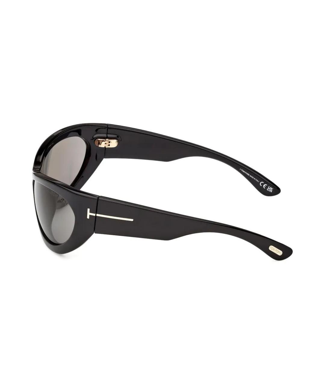 TOM FORD Черные пластиковые солнцезащитные очки, фото 3