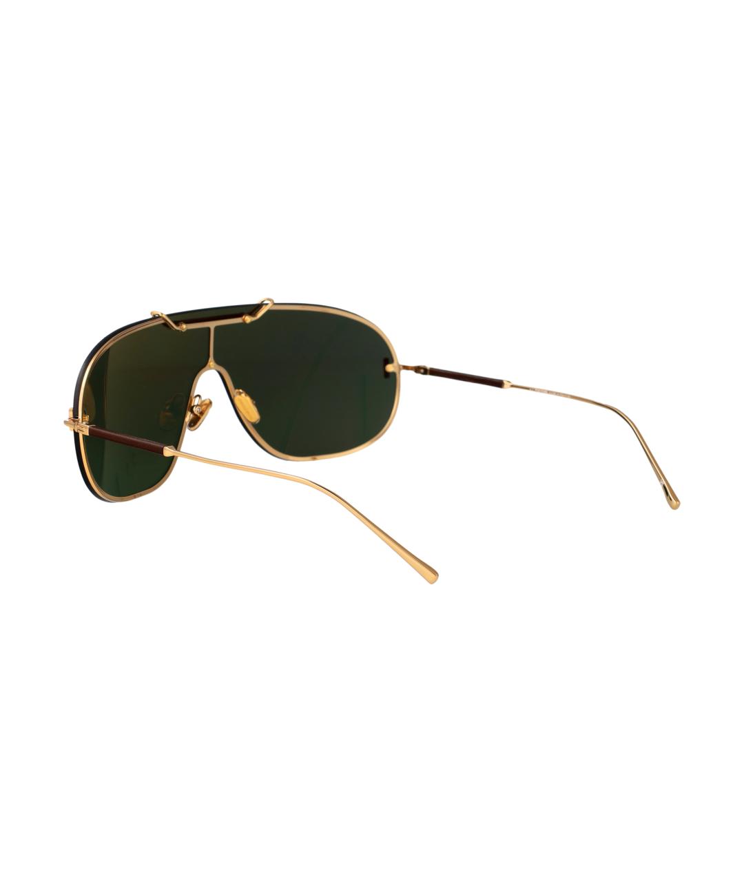 TOM FORD Золотые металлические солнцезащитные очки, фото 4