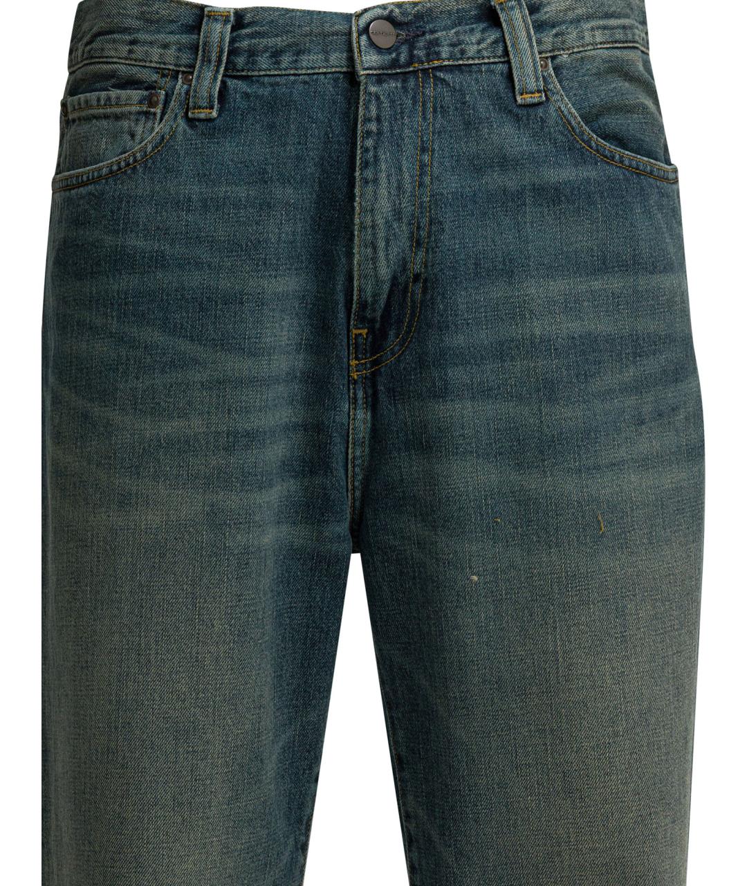 CARHARTT WIP Синие хлопковые повседневные брюки, фото 3