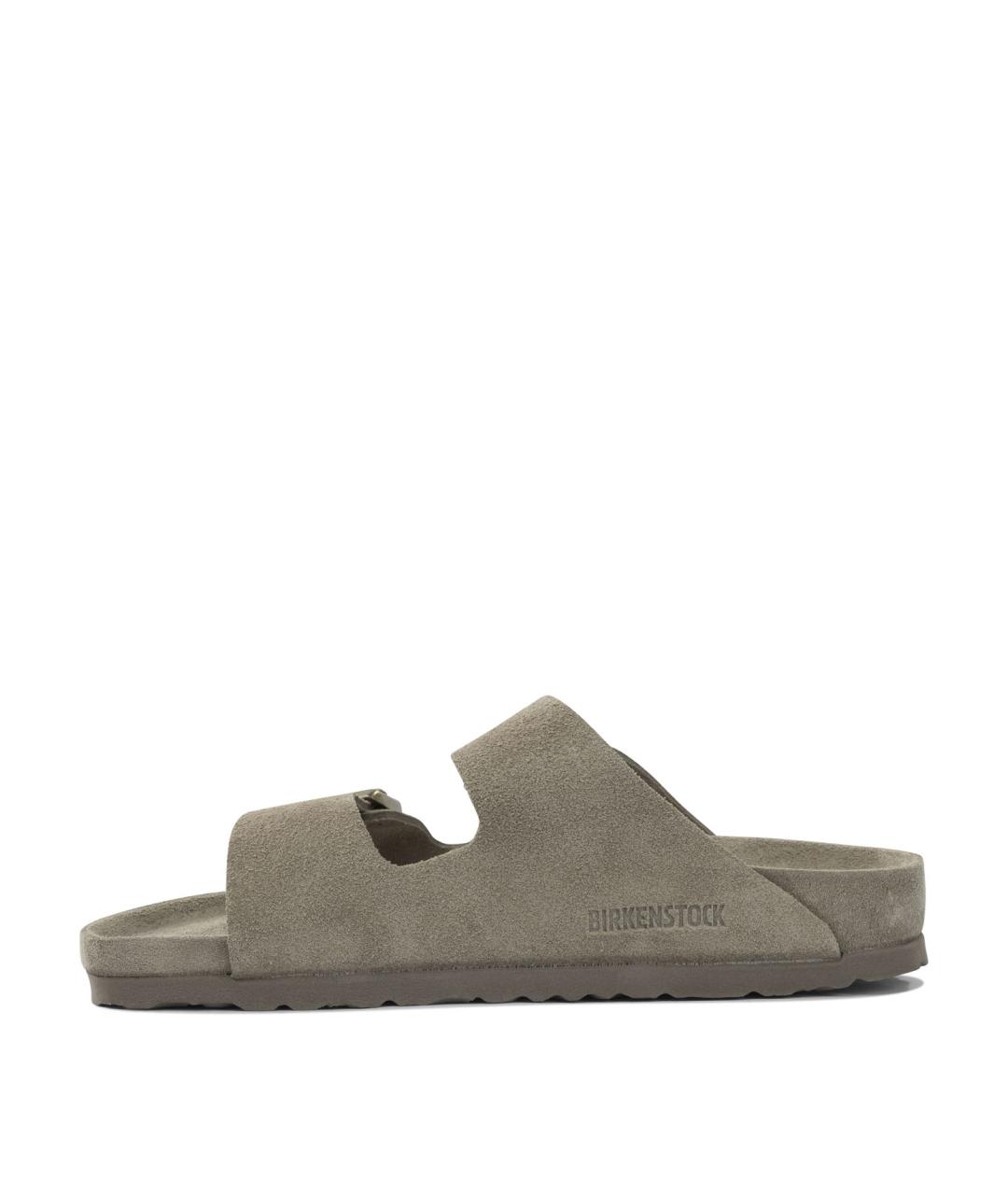 BIRKENSTOCK Коричневые замшевые сандалии, фото 5