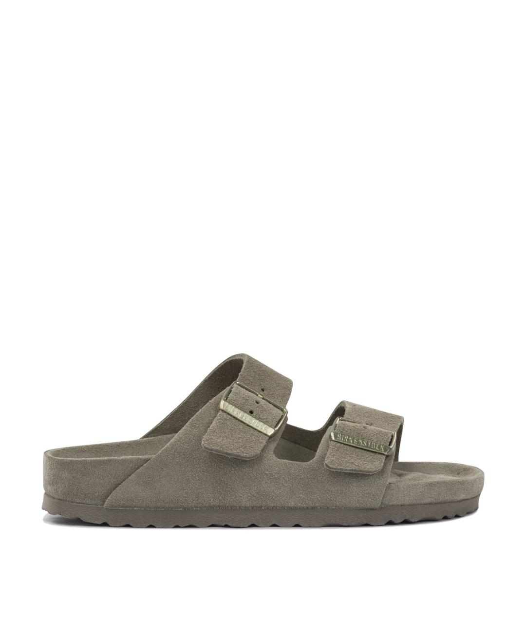 BIRKENSTOCK Коричневые замшевые сандалии, фото 1