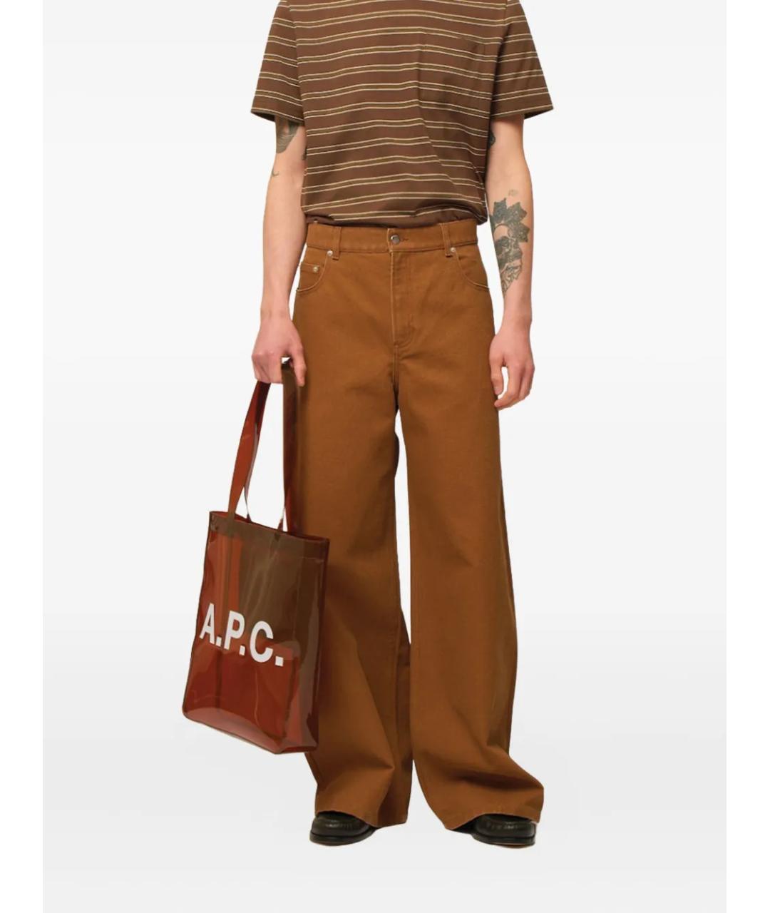 A.P.C. Коричневая сумка тоут, фото 2