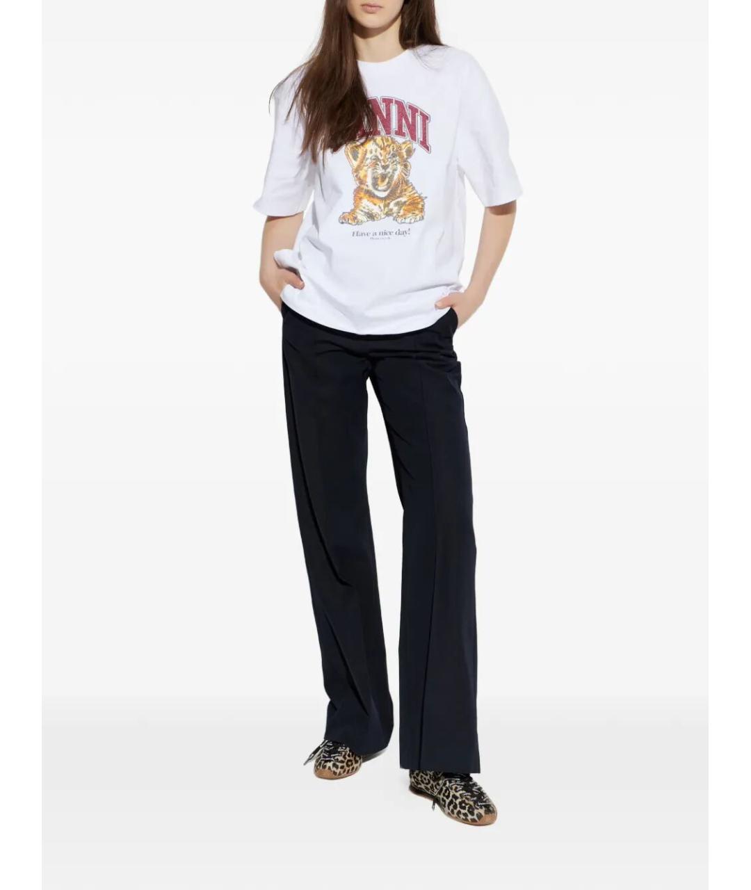 A.P.C. Синие хлопковые прямые брюки, фото 2