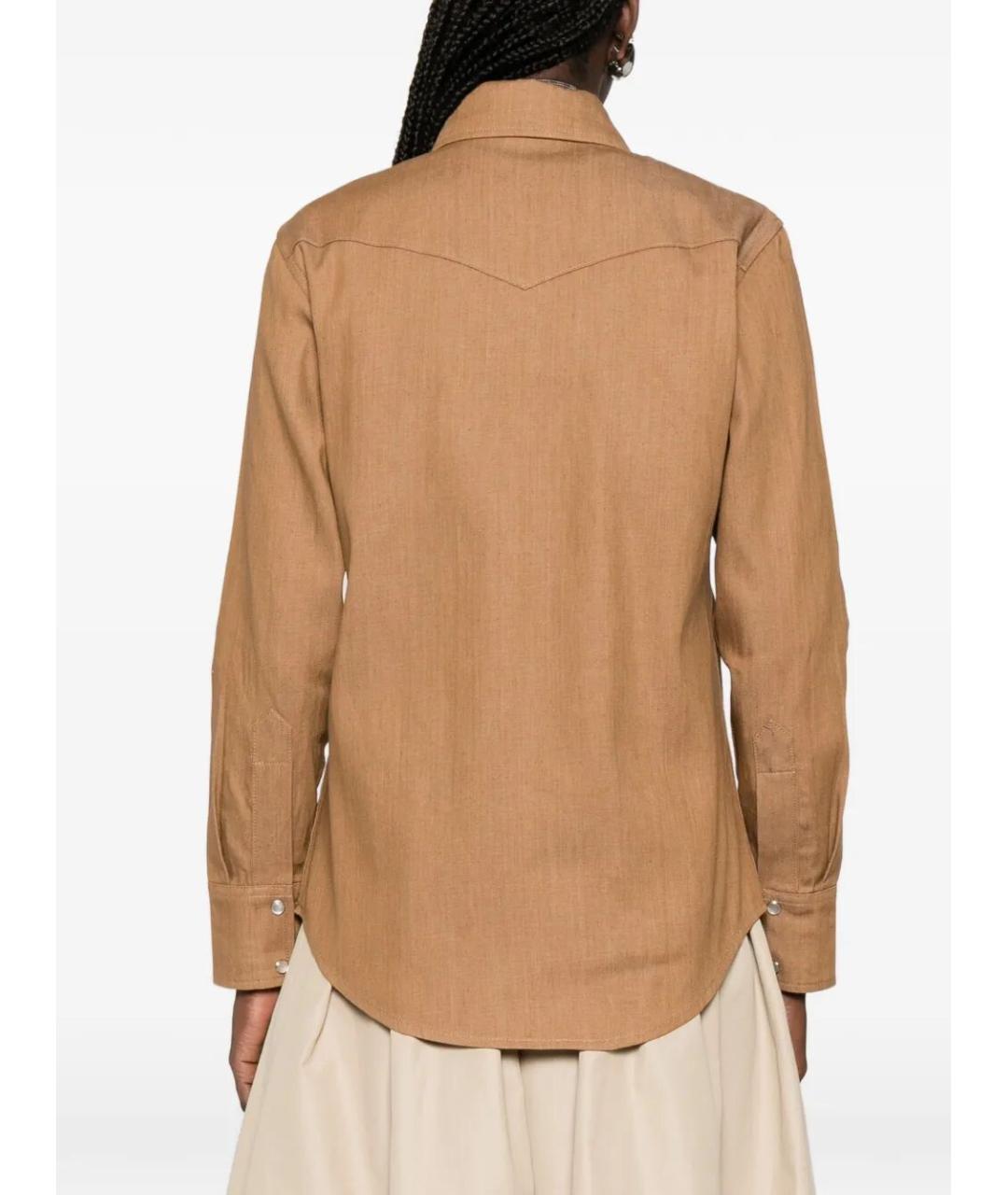 A.P.C. Коричневая хлопковая рубашка, фото 3