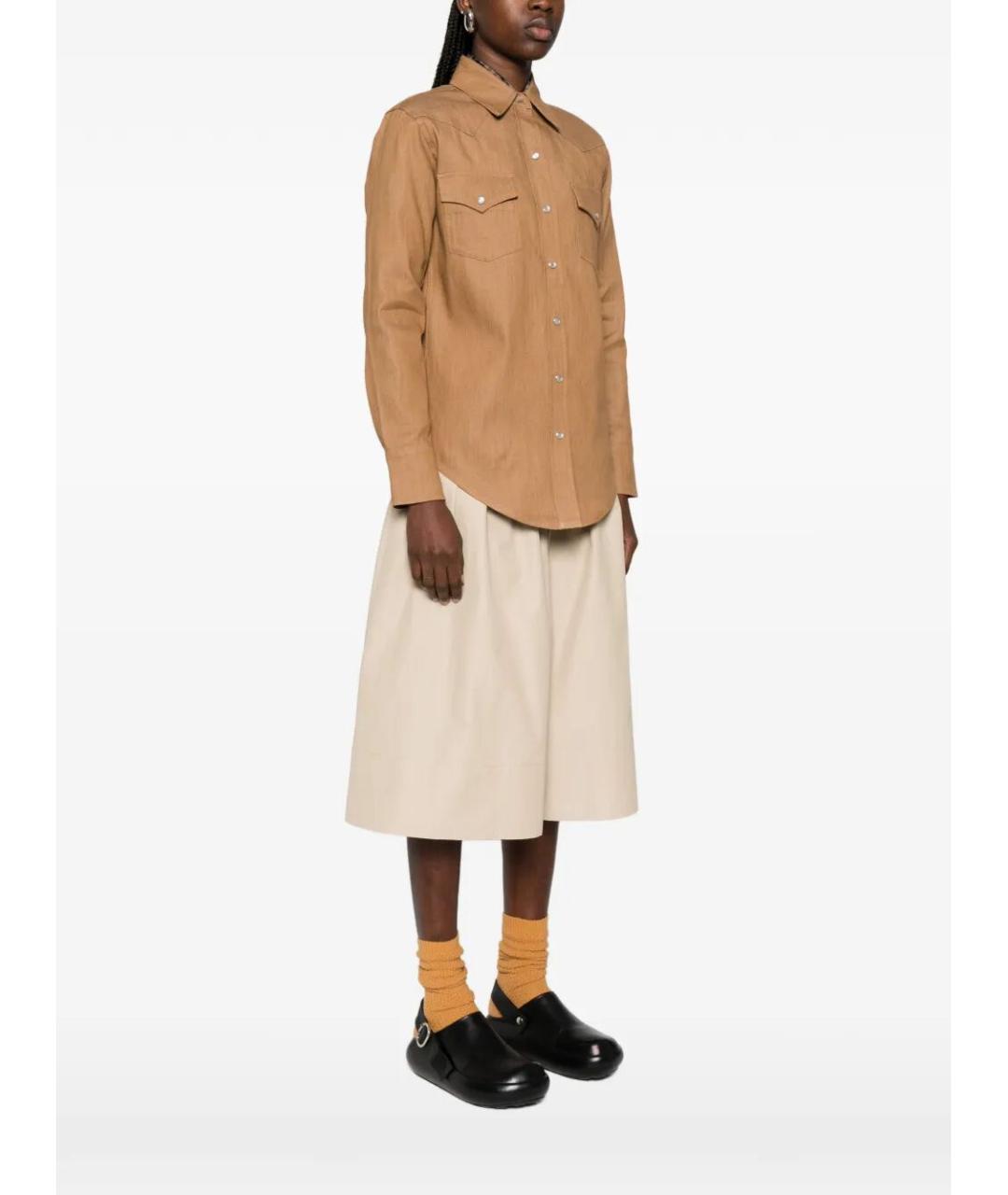 A.P.C. Коричневая хлопковая рубашка, фото 4
