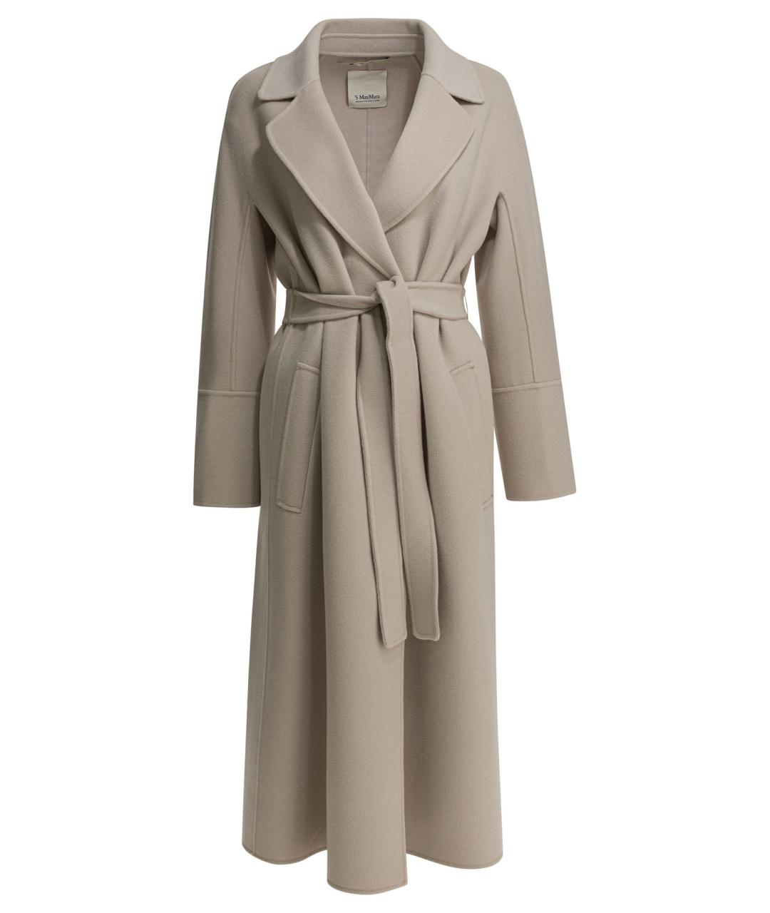 'S MAX MARA Бежевое шерстяное пальто, фото 1