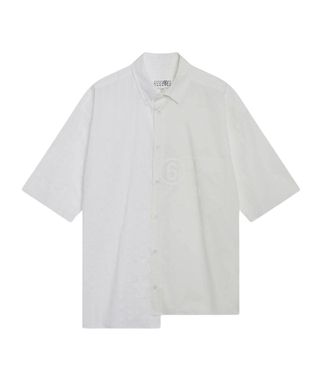 MM6 MAISON MARGIELA Белая хлопковая кэжуал рубашка, фото 1