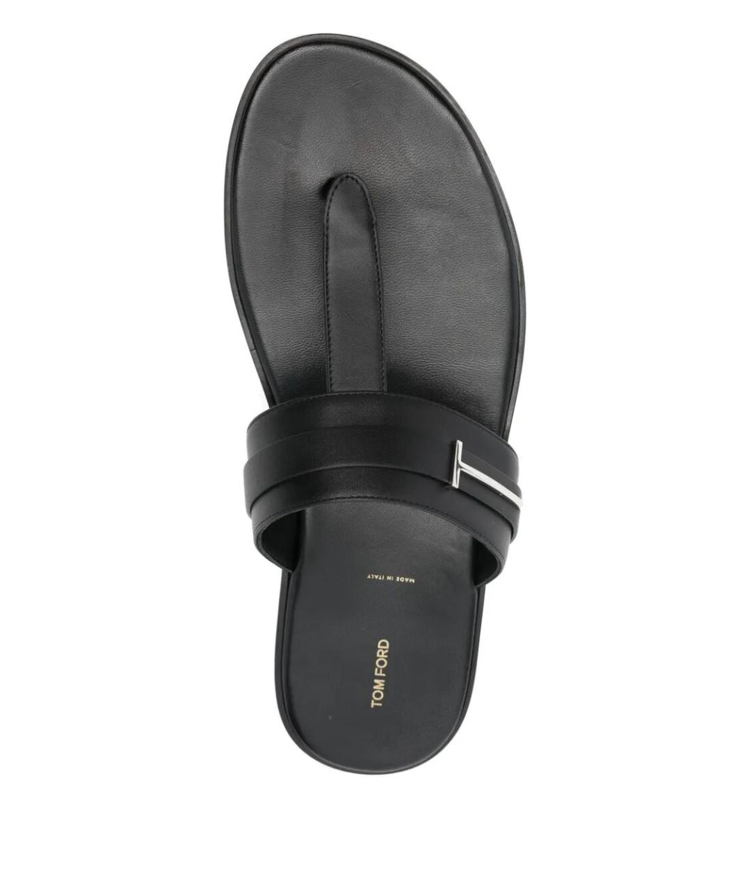 TOM FORD Черные кожаные сандалии, фото 3