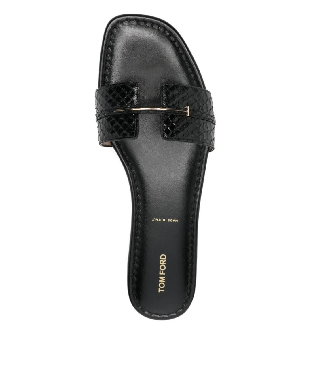 TOM FORD Черные кожаные сандалии, фото 4