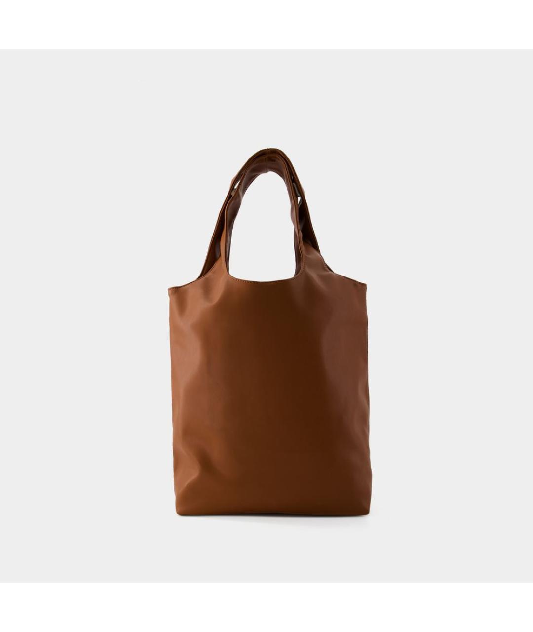 A.P.C. Коричневая сумка тоут из искусственной кожи, фото 5