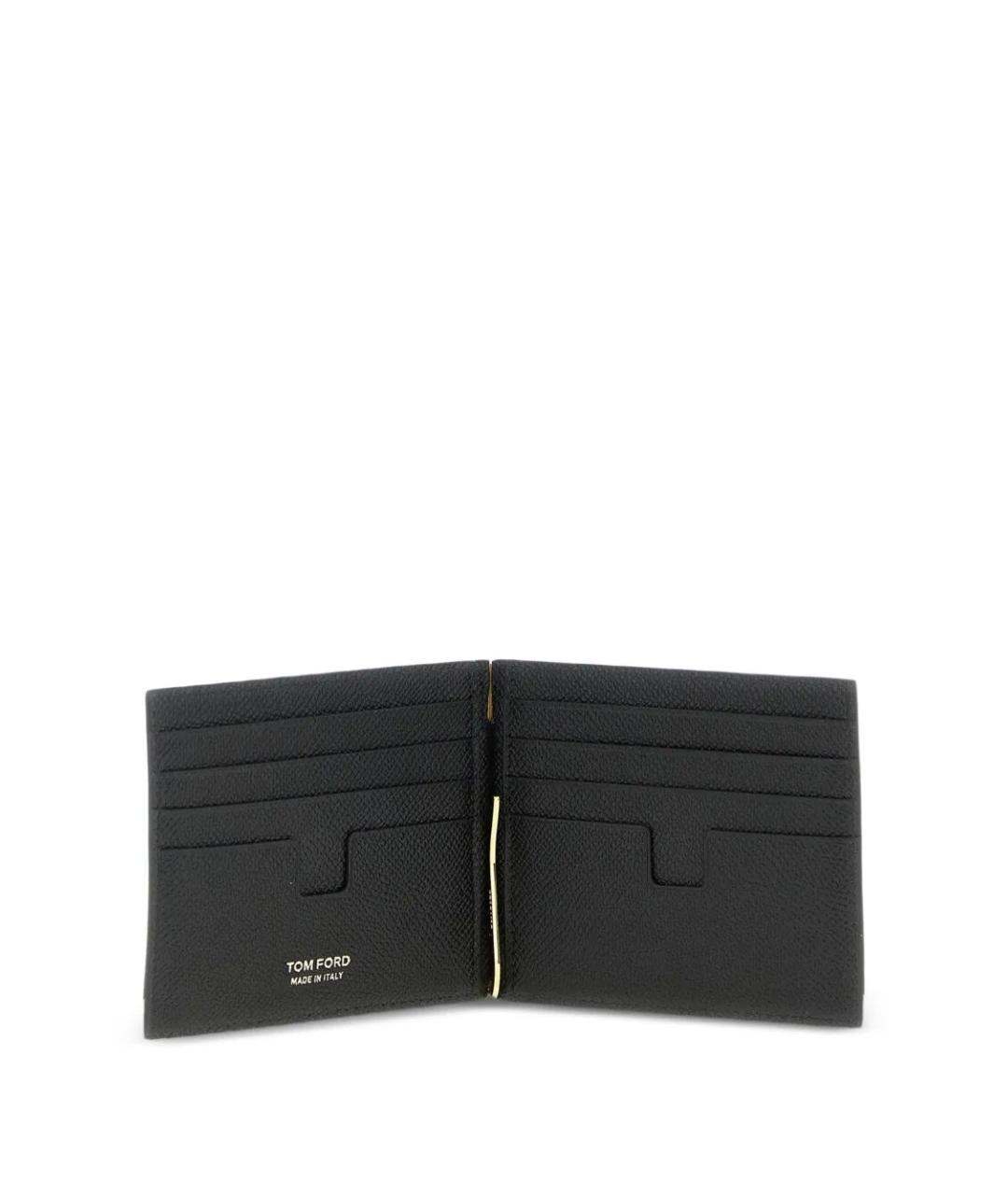 TOM FORD Черный кожаный кошелек, фото 2