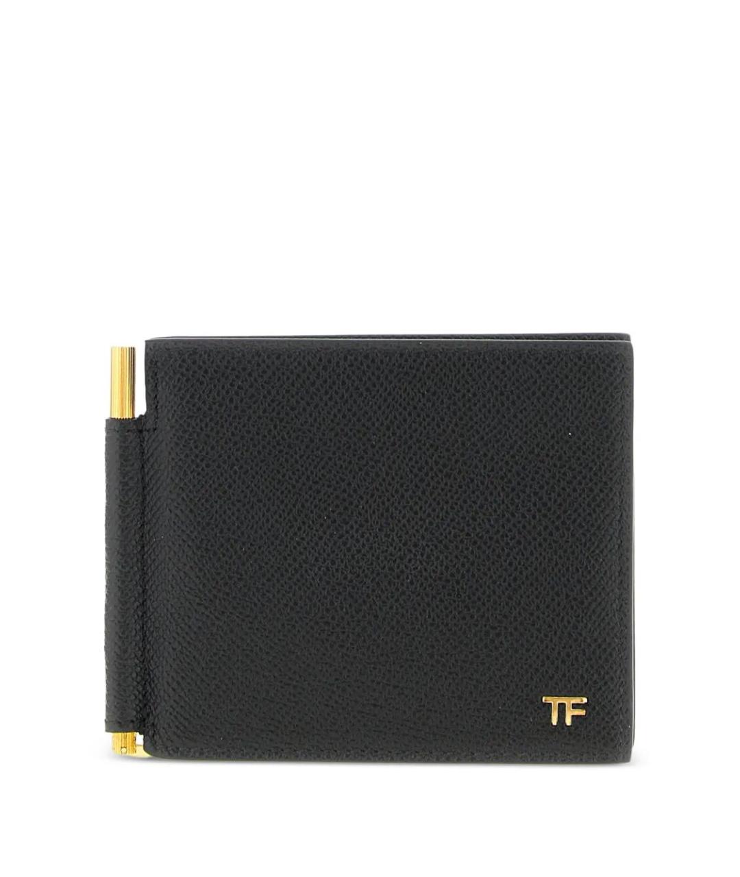 TOM FORD Черный кожаный кошелек, фото 1