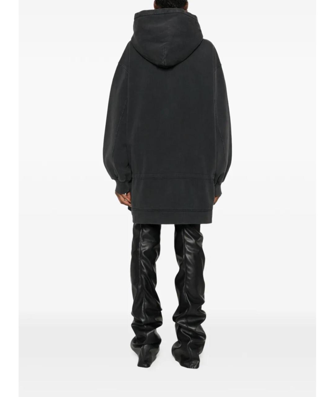ALEXANDER WANG Черное хлопковое повседневное платье, фото 4