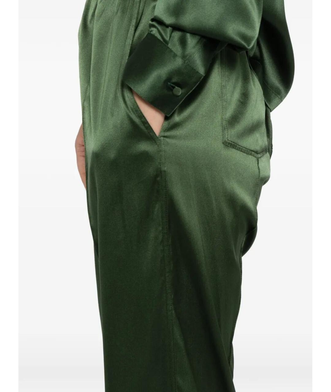 TOM FORD Зеленые полиамидовые прямые брюки, фото 5