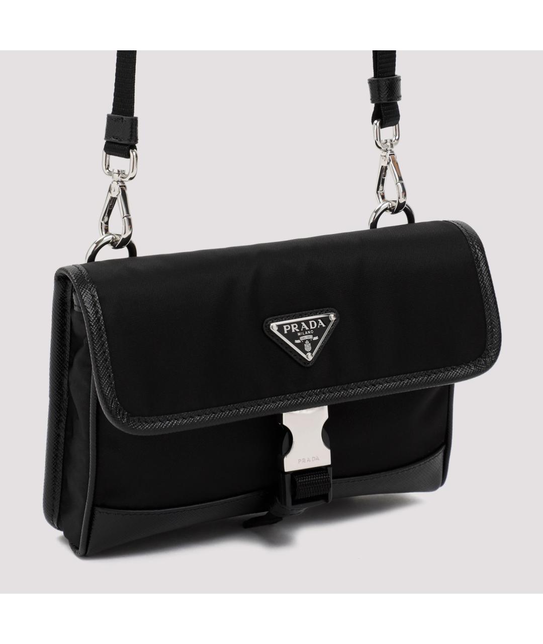 PRADA Черная синтетическая сумка на плечо, фото 3