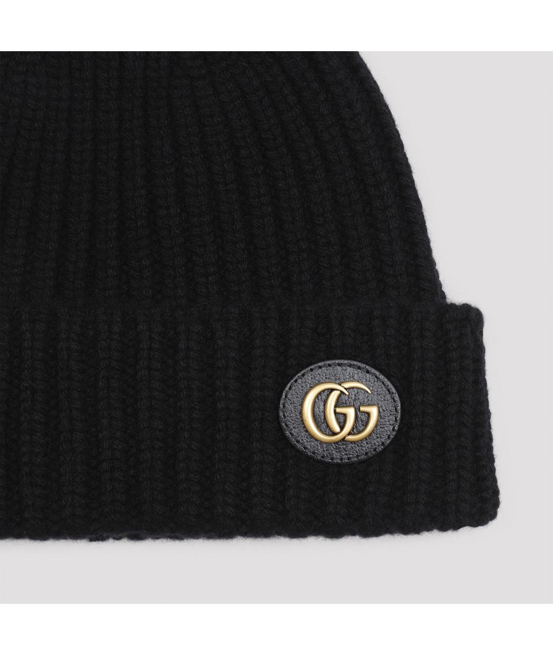GUCCI Черная шерстяная шапка, фото 3