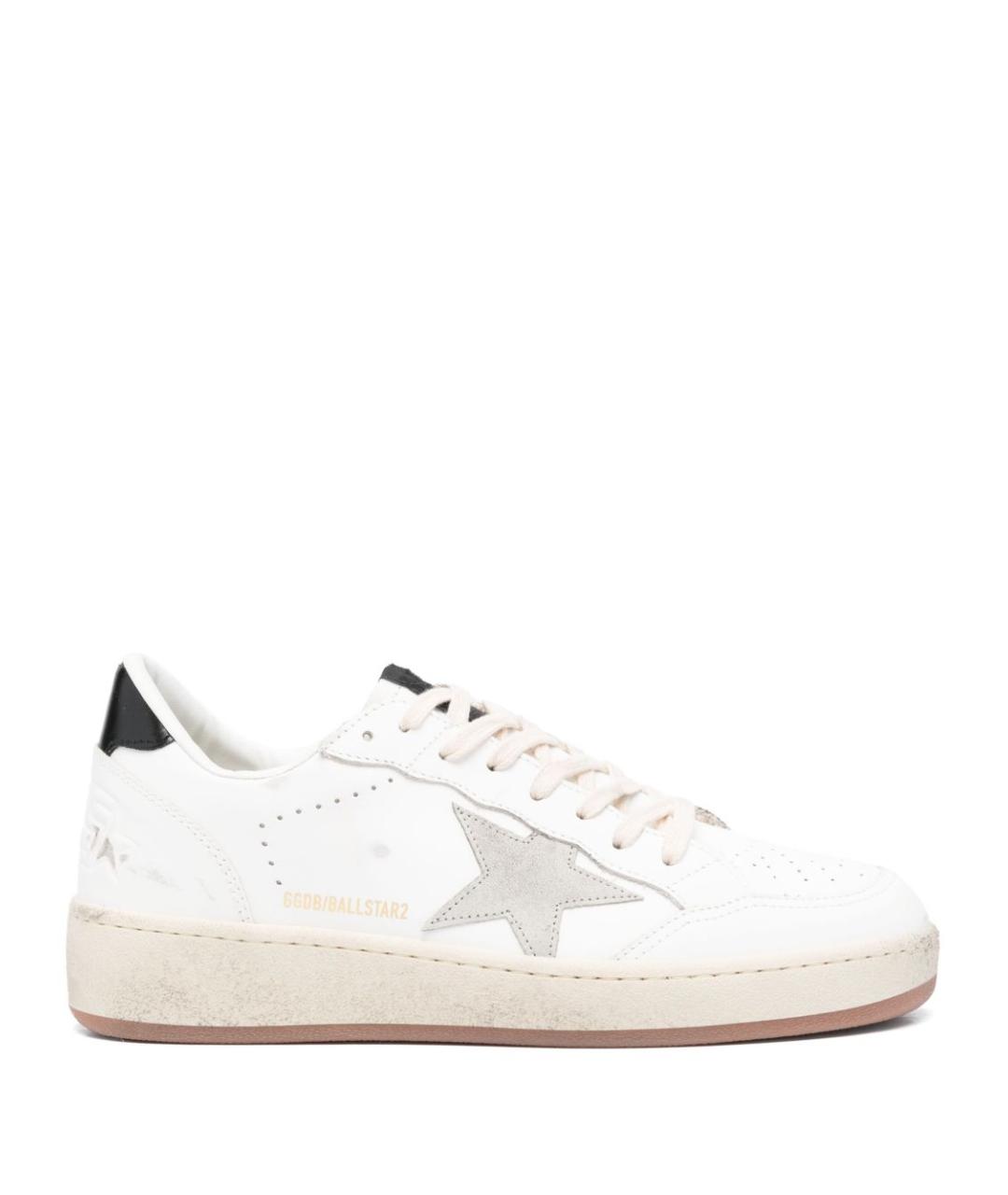 GOLDEN GOOSE Белые кожаные кеды, фото 1