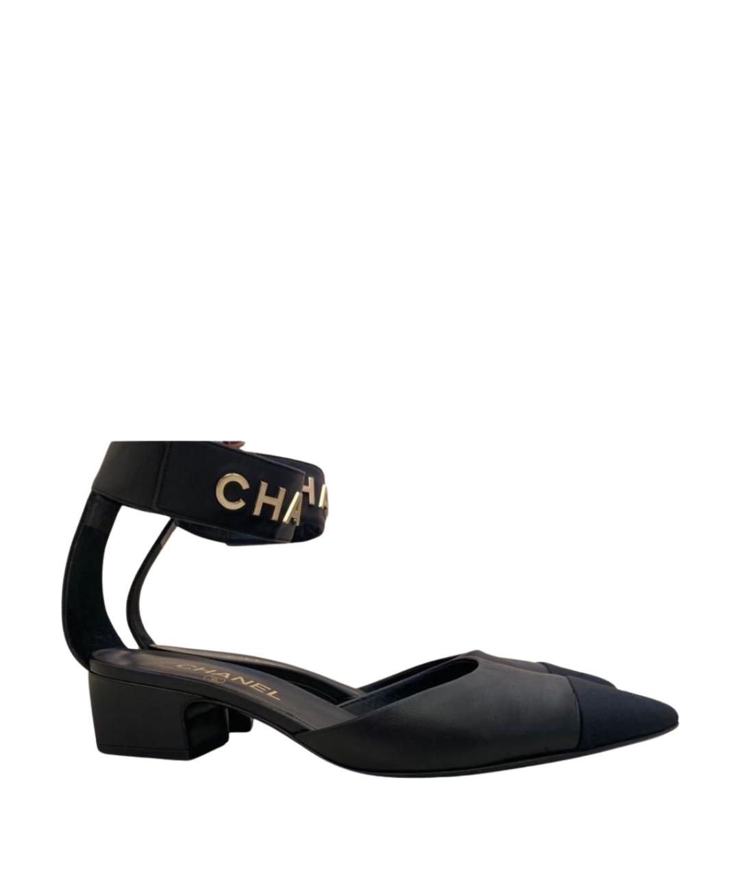 CHANEL Черные кожаные туфли, фото 1