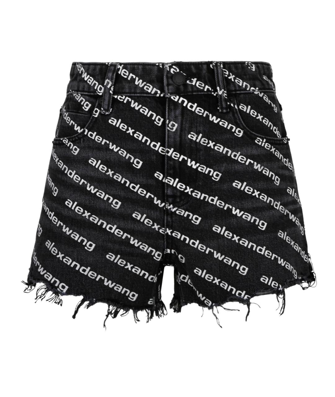T BY ALEXANDER WANG Черные хлопковые шорты, фото 1