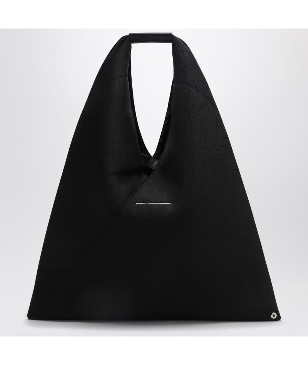 MM6 MAISON MARGIELA Черная синтетическая сумка с короткими ручками, фото 3