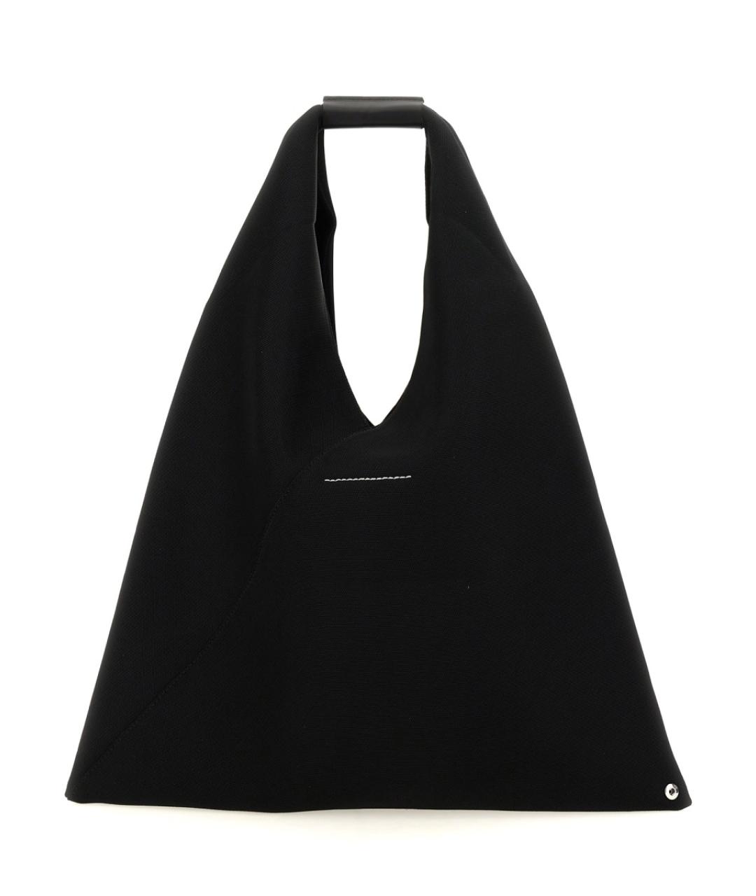 MM6 MAISON MARGIELA Черная синтетическая сумка с короткими ручками, фото 1