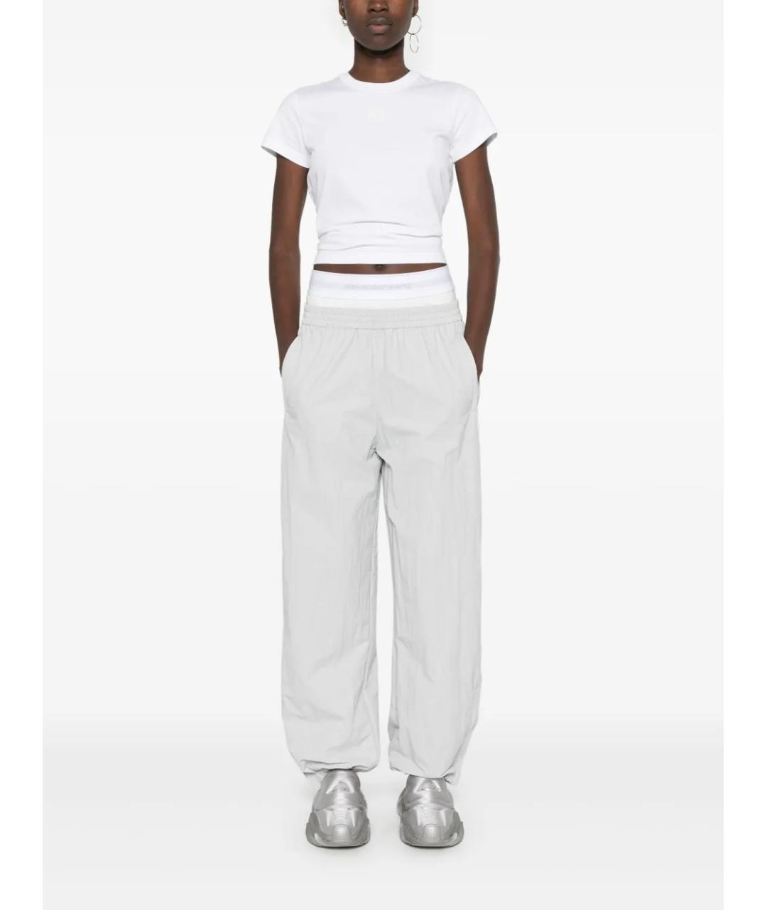 T BY ALEXANDER WANG Белая хлопковая футболка, фото 2