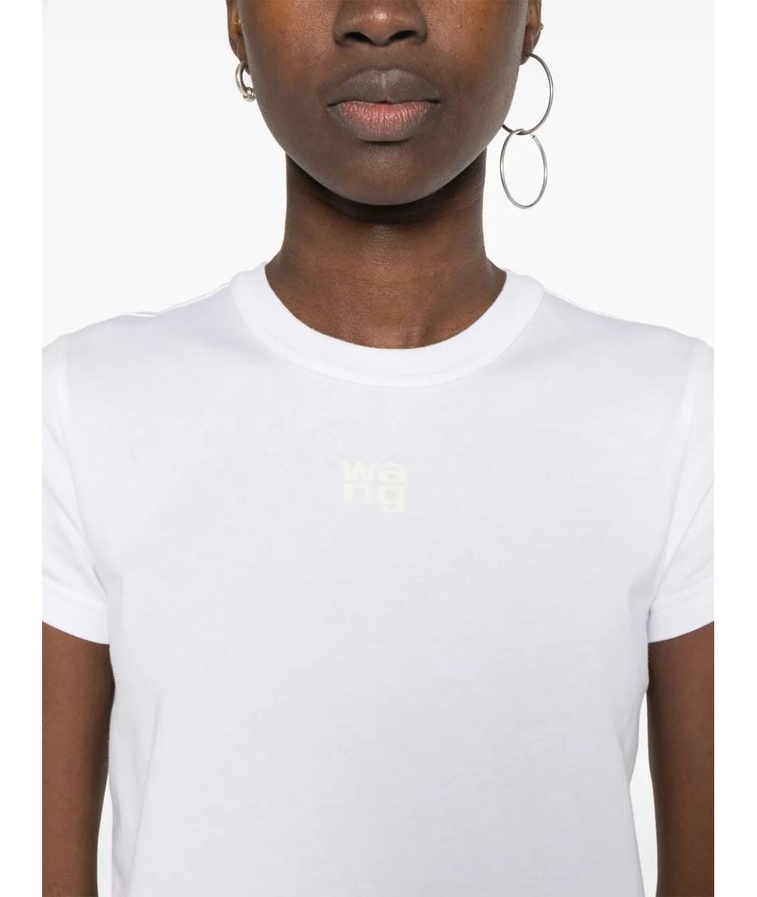 T BY ALEXANDER WANG Белая хлопковая футболка, фото 5