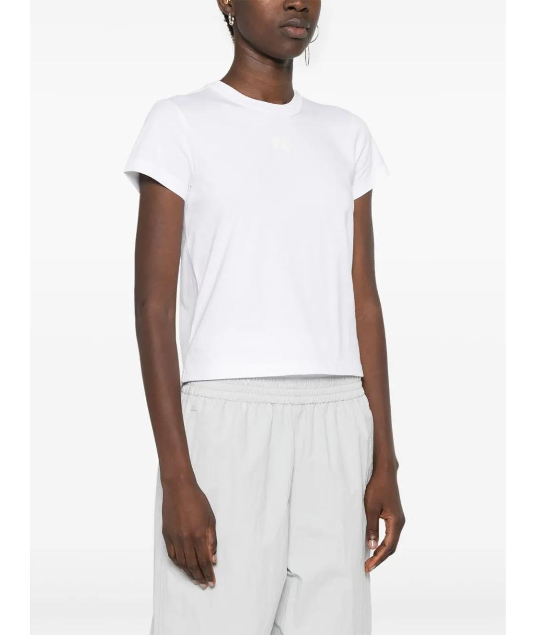T BY ALEXANDER WANG Белая хлопковая футболка, фото 4